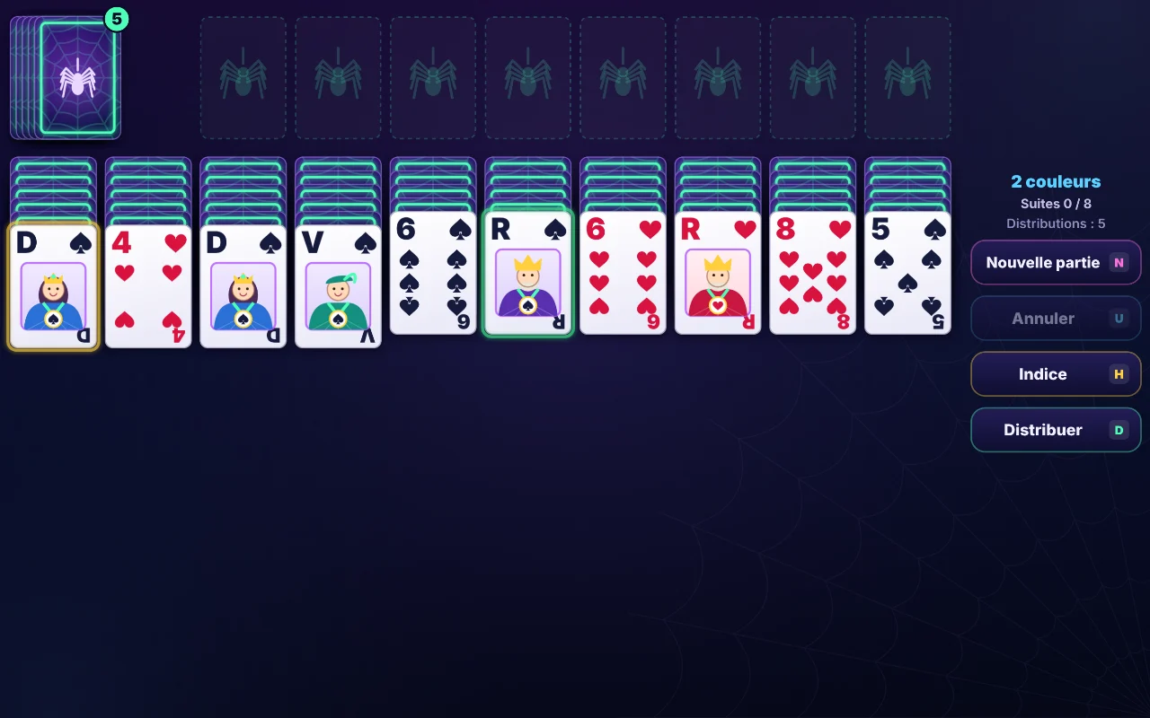 Aperçu du jeu Spider Solitaire